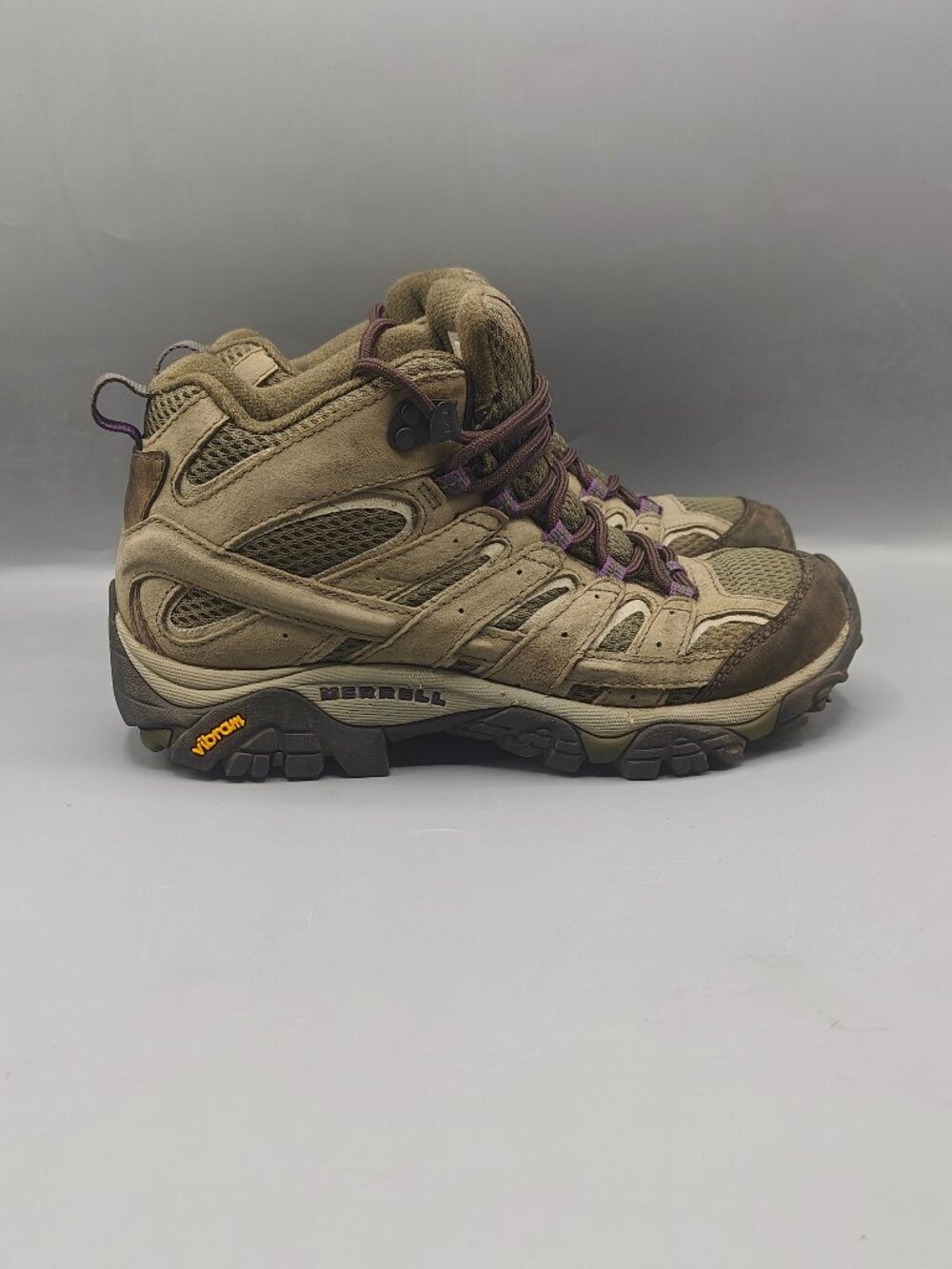 Merrell Moab 2 Mid Ventilator Hiking Boots Women's 7 US J500054 Leather Shoes